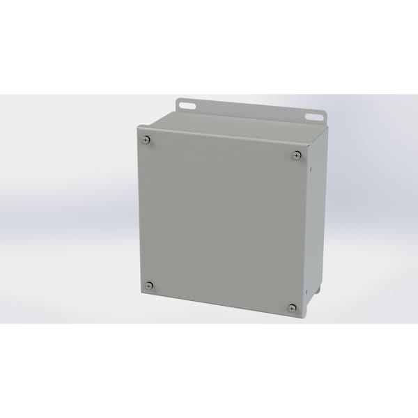 Captive Screws Electrical Enclosures, 8.13 in H, 4 in D, 8 in W, NEMA 3R, 4, 12, 13, Carbon Steel